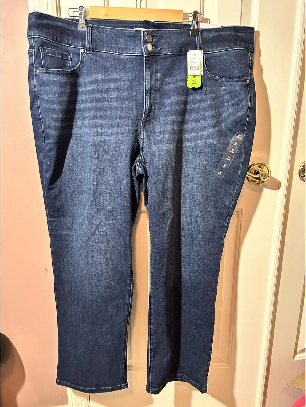 Lane Bryant Tighter Tummy Fit Straight High Rise Jeans Womens 24 Short New